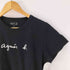 アニエスベー agnes b. ロゴプリント コットン 半袖 Tシャツ レディース JPN:2