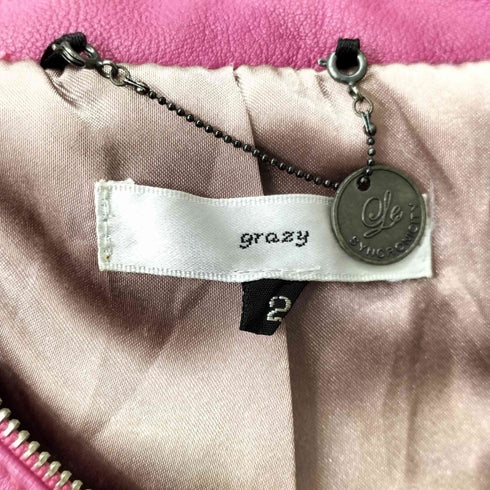 grazy ラムレザー ジャケット レディース JPN:2