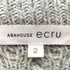 アバハウス ABAHOUSE ecru ハイネックジップアップケーブルニット レディース 2