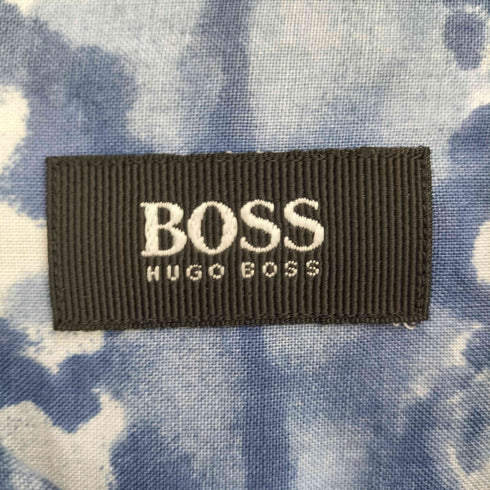 ボスヒューゴボス BOSS HUGO BOSS 総柄 リネンBDシャツ メンズ