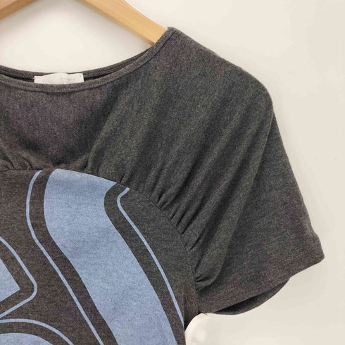 ザラ ZARA ギャザーディテールナンバーTシャツ Y2K レディース import:S
