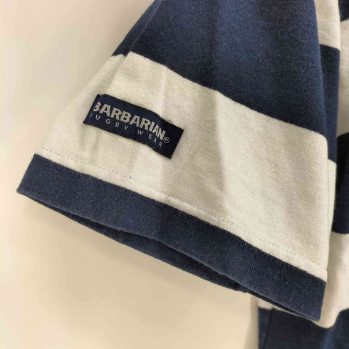 バーバリアン BARBARIAN 90S ロゴパッチ シングルステッチ ボーダー柄 S/S Tシャツ メンズ