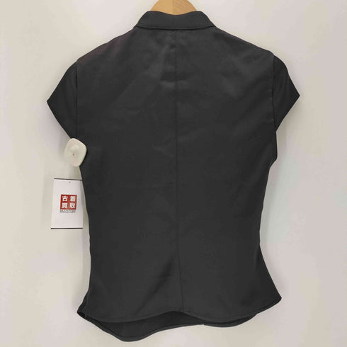ザラ ZARA サイドボタン チャイナ サテントップス Y2K レディース import:XS