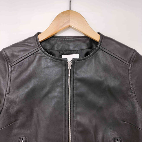 トーナル TONAL 羊革 シープレザー ノーカラージャケット レディース JPN:38