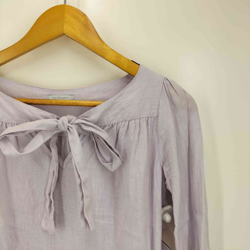 フォグリネンワーク fog linen work リネン100 スキッパー ボウタイブラウス レディース
