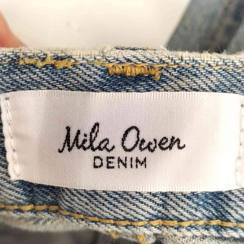 ミラオーウェン Mila Owen 25aw センタープレス裾段差デニムパンツ レディース JPN:2