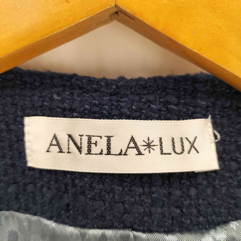 ANELA LUX ダブルジップ ノーカラーコート レディース 9