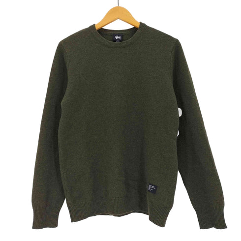 ステューシー Stussy ラムウール エルボーパッチ クルーネック ニット メンズ M