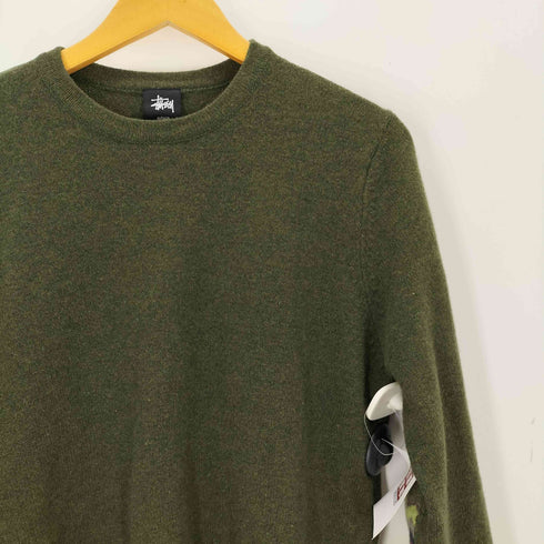 ステューシー Stussy ラムウール エルボーパッチ クルーネック ニット メンズ M