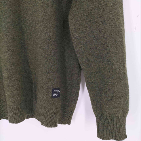ステューシー Stussy ラムウール エルボーパッチ クルーネック ニット メンズ M