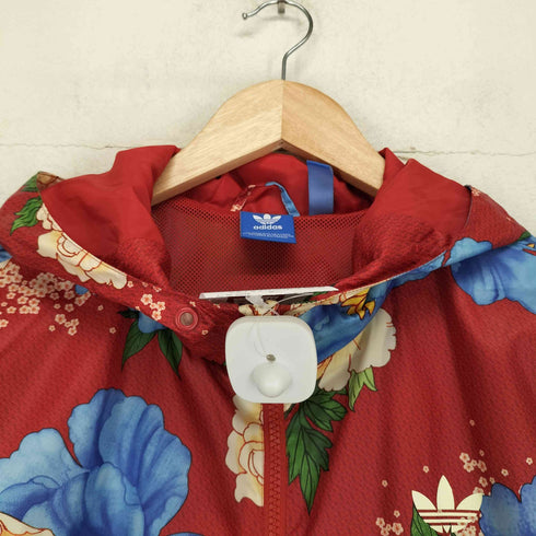 アディダスオリジナルス adidas Originals THE FARM COMPANY コラボ ロゴ プリント ボタニカル柄 ジップパーカー メンズ S