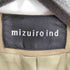 ミズイロインド mizuiro ind 比翼ボタン ノーカラーコート ウール ナイロン レディース