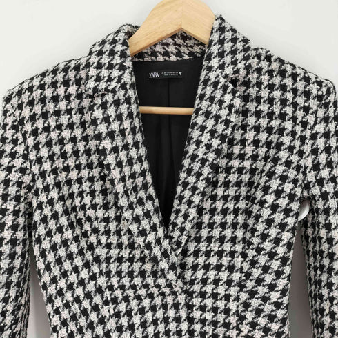 ザラ ZARA ブレザー ツイードミニワンピース レディース import:XS
