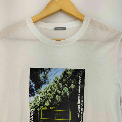 Dw2R センソユニコ フォトプリント テールカット クルーネック 半袖 Tシャツ メンズ JPN:M
