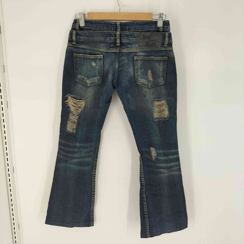 VENCE ダメージ加工 フレア デニムパンツ Y2K レディース JPN:L