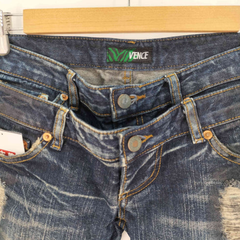 VENCE ダメージ加工 フレア デニムパンツ Y2K レディース JPN:L