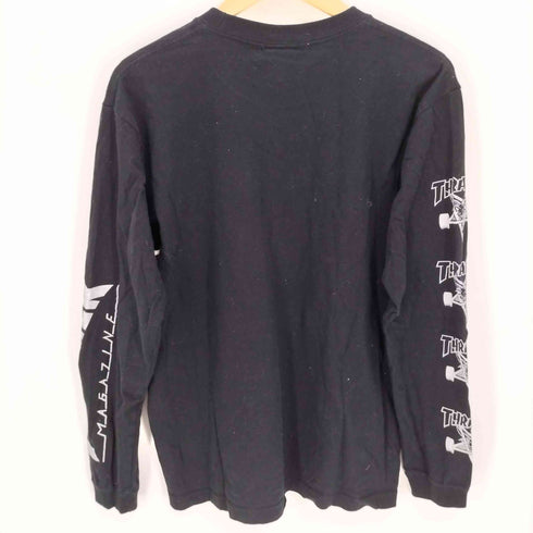 スラッシャーマガジン THRASHER MAGAZINE SKATE AND DESTROY ロゴ プリント L/S Tシャツ メンズ import:L