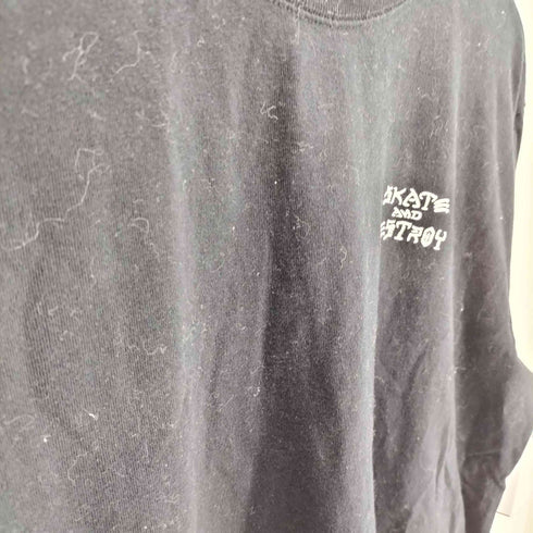 スラッシャーマガジン THRASHER MAGAZINE SKATE AND DESTROY ロゴ プリント L/S Tシャツ メンズ import:L