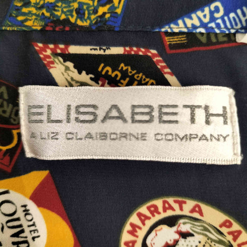 リズクレイボーン LIZ Claiborne elizabeth 総柄 開襟ボックスシャツ メンズ 14