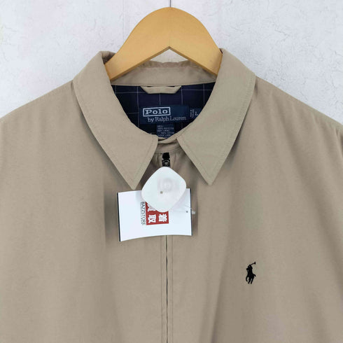 ポロバイラルフローレン Polo by RALPH LAUREN 90s ポニー刺繍 裏地 チェック ピーチスキン スウィングトップ メンズ import:L