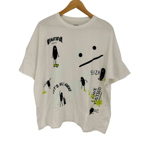 グラニフ graniph ビューティフルシャドー プリント ボックスシルエット Tシャツ メンズ JPN:S