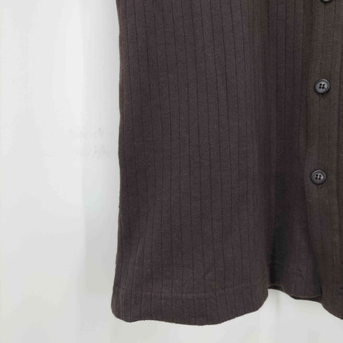 ワイズフォーメン Ys for men 93SS 茶タグ リネン混 アシンメトリー デザイン ノーカラー ニットシャツ メンズ