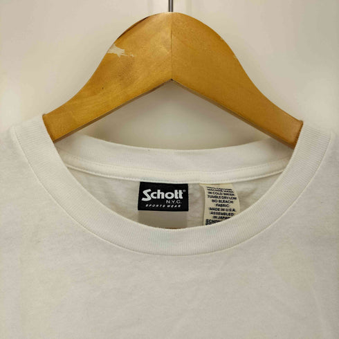 ショット Schott 日本製 SS T LEOPARD LOGO USAコットン ロゴ プリント Tシャツ メンズ import:L