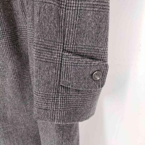 Magnifique CASHMERE 100% カシミヤ グレンチェック ステンカラーコート メンズ L