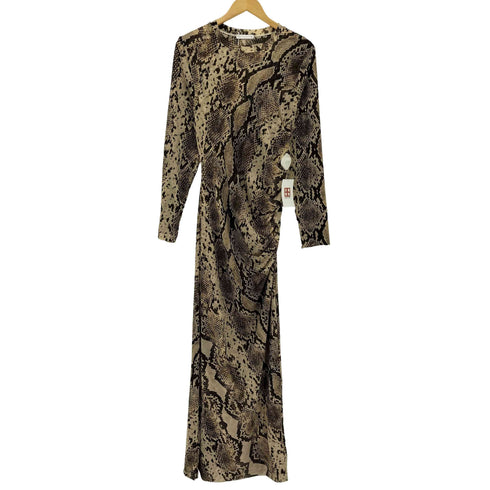 ステラマッカートニー STELLA McCARTNEY スネークスキンプリントメッシュワンピース レディース import:L
