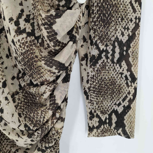 ステラマッカートニー STELLA McCARTNEY スネークスキンプリントメッシュワンピース レディース import:L