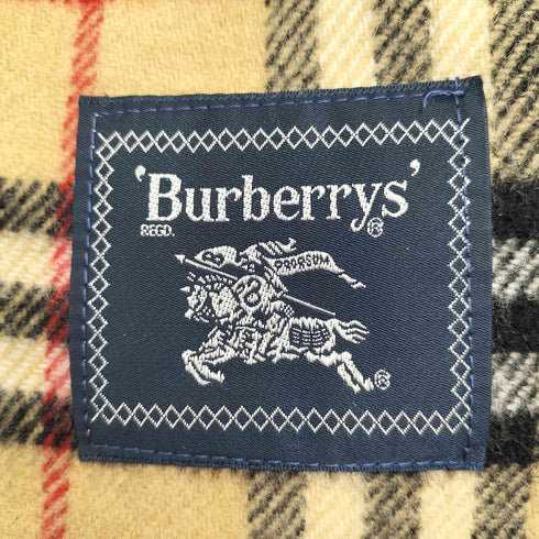 バーバリーズ BURBERRYS 90S ノバチェック ロゴ刺繍 ウール マフラー レディース