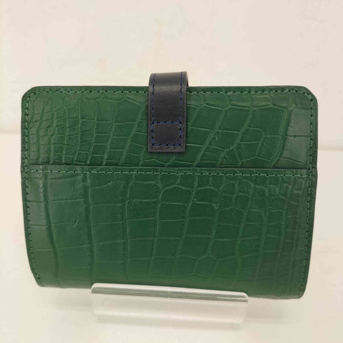 CROCODILE GENUINE マットクロコダイル 二つ折り財布 レディース