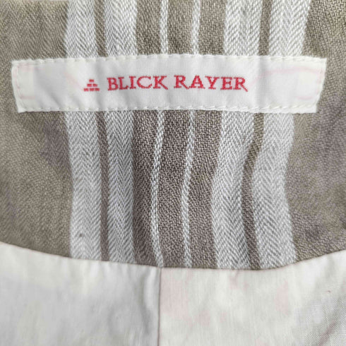 BLICK RAYER リネン100% ストライプデザイン ジレ メンズ JPN:46