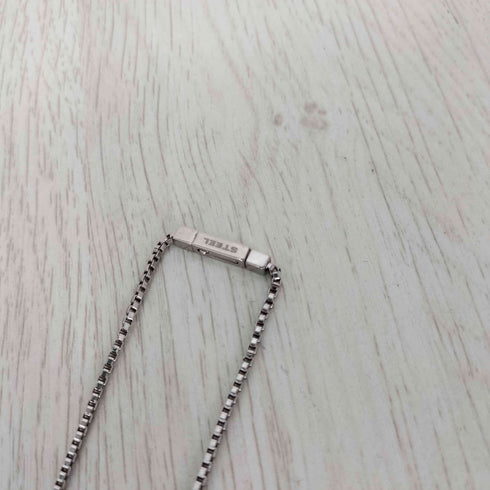 ディーゼル DIESEL レザーコンビ ドッグタグ ネックレス メンズ ONE SIZE