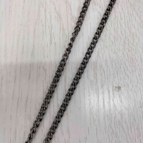 ディーゼル DIESEL 2連 ドッグタグ ネックレス レザーコンビチェーン メンズ ONE SIZE