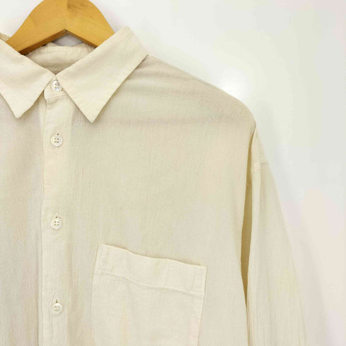 イッセイミヤケホワイトレーベル ISSEY MIYAKE WHITE LABEL 03ss 製品染め フロントポケット 長袖 ガーゼシャツ メンズ JPN:3