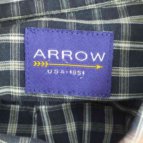 アロー ARROW ポリコットン ボタンダウン チェックシャツ メンズ import:L