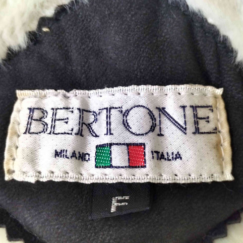 BERTONE ラムレザー ボア ジャケット メンズ FREE