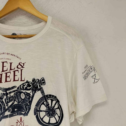 ティンバーランド Timberland バイクプリント クルーネックTシャツ カフェスタイル メンズ JPN:XL
