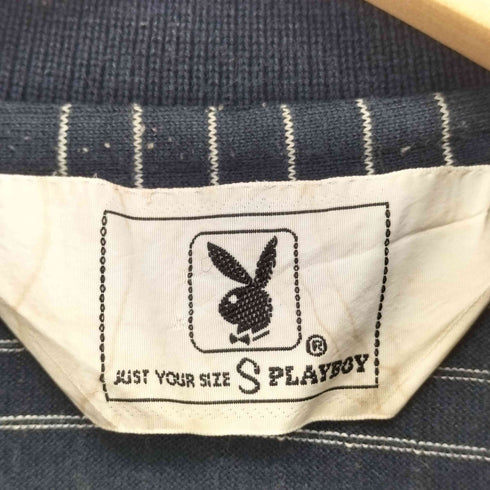 プレイボーイ PLAYBOY ボーダーポロシャツ Y2K メンズ JPN:S