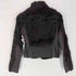 bebe レザー切り替え ファー ジップアップジャケット レディース import:M