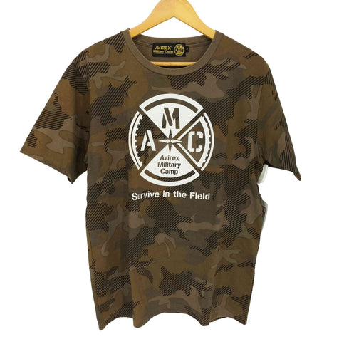 アヴィレックス AVIREX AMC CREWNECK TEE ミリタリー キャンプTシャツ メンズ JPN:L