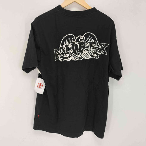アヴィレックス AVIREX 両面ロゴ刺繍 クルーネックTシャツ メンズ JPN:L