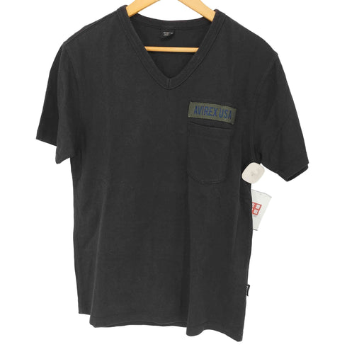 アヴィレックス AVIREX AIRFOCE バックプリント クルーネック ミリタリーTシャツ メンズ JPN:L