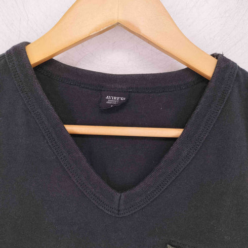 アヴィレックス AVIREX AIRFOCE バックプリント クルーネック ミリタリーTシャツ メンズ JPN:L