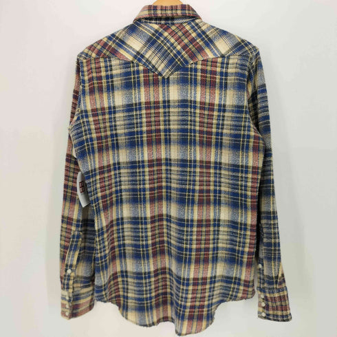 ラングラー Wrangler 70s USA製 白タグ タータンチェック ヘビーネル ウエスタンシャツ メンズ 15 1/2