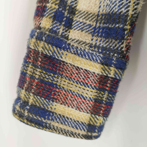 ラングラー Wrangler 70s USA製 白タグ タータンチェック ヘビーネル ウエスタンシャツ メンズ 15 1/2