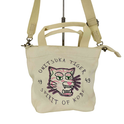 オニツカタイガー ONITSUKA TIGER SMALL CANVAS BAG 刺繍 スモール キャンバス バッグ レディース
