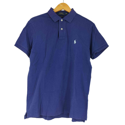 ポロバイラルフローレン Polo by RALPH LAUREN スモールポニー刺繍 半袖 ボーダー ポロシャツ メンズ import:M