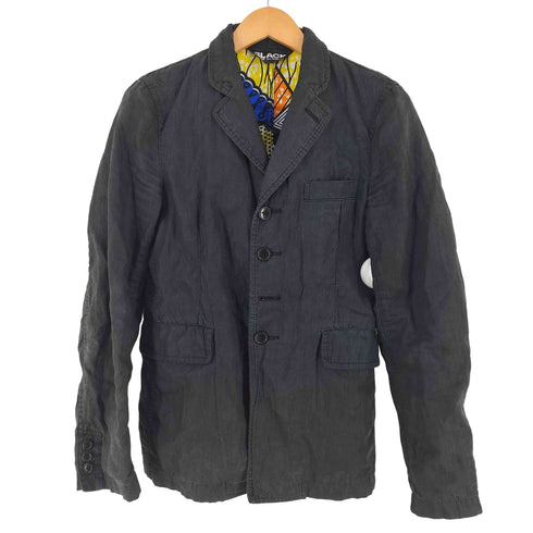 ブラックコムデギャルソン BLACK COMME des GARCONS 総柄 裏地 4B テーラードジャケット メンズ